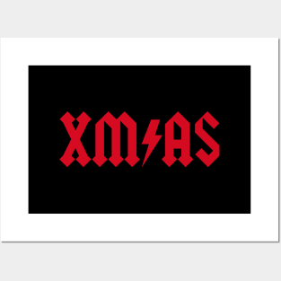 Xmas Rock Roll Heavy Metal funny Christmas X-mas Posters and Art